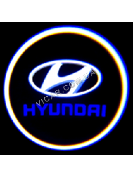 Логотип led в карту дверей Hyundai Santa Fe